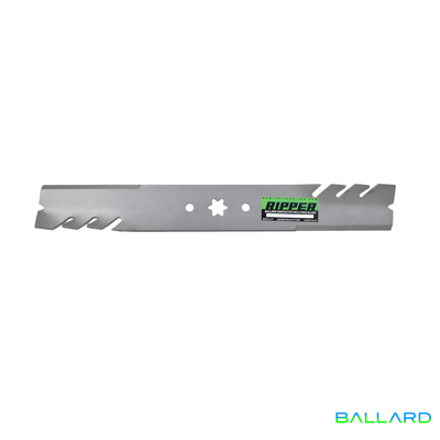 MULCHING Mower Blades: 17 13/16" Long, 6PT STAR Center Hole, 2.5" Wide (Three Blade System)